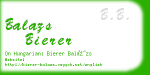 balazs bierer business card